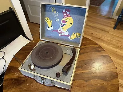 Vintage 50s ALPINE Singing Clown Model 35GAA- Children's Record Player Turntable • $45