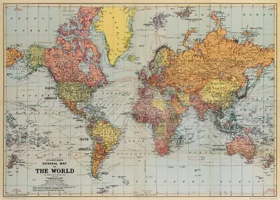Cavallini & Co. World Map Decorative Paper Sheet / Poster  • $10.95