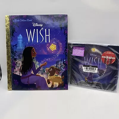 Disney Wish Little Golden Book Hardcover & CD Album Bundle • $17.01