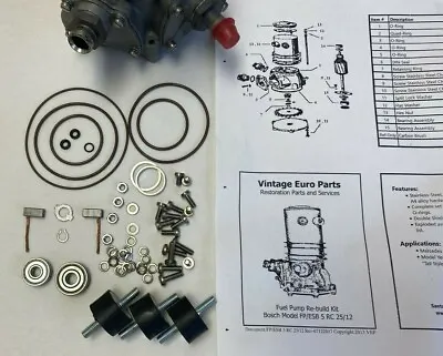 Mercedes W108 W111 W113 Long Style Fuel Pump Rebuilt Kit 0010913401 0442200007 • $89.99