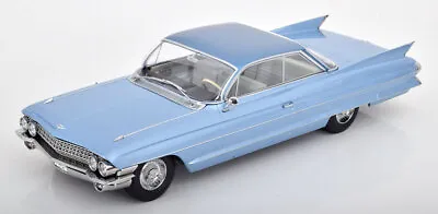 KK Scale 1:18 CADILLAC SERIES 62 COUPE DEVILLE 1961 LIGHT BLUE METALLIC & BLUE • £92.40