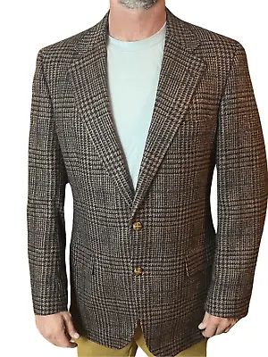 Vtg Racquet Club Belk 100% Wool Houndstooth Sports Coat Jacket Blazer Sz 38R L • $49
