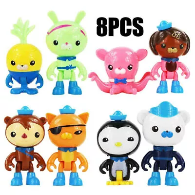 8X The Octonauts Action Figures Doll Barnacles Peso Kwazii Crew Kids Gift Toy UK • £10.19