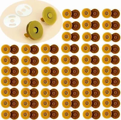 50 Sets 14mm Antique Brass Magnetic Button Clasps Fr Sewing Crafts & Leatherwork • $20.40