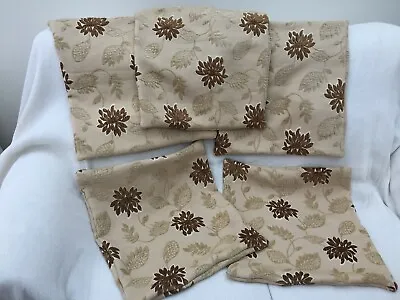 Cushion Covers M&S Vintage Qty 5 Col Cream/Brown 58% Viscose 22% Poly 20% Cotton • £25