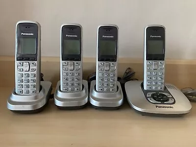 Panasonic KX-TG6421E Quad Cordless With Answer Machine - Needs New Batteries • £5