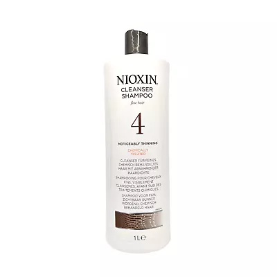 Nioxin System 4 Cleanser Shampoo For Fine Hair Noticeably Thinning (1L) • $59.45