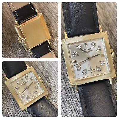 Vintage Longines Solid 14k Gold Art Deco Tank Men’s Wristwatch Watch Lot #9 • $1000