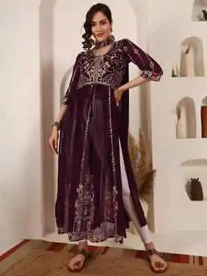 Georgette Beautiful Kurti Dupatta Set Indian Designer Women's Long Kurta Clothes • $44.32