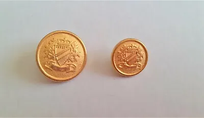 6 Metal Gold Classic Military Style Coat Of Arms Shank Buttons 20 Or 15mm • £3.45