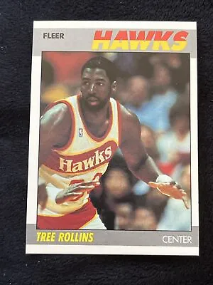 Tree Rollins 1987 Atlanta Hawks 87-88 Fleer Basketball #94 Of 132 Mint Fresh • $1.15