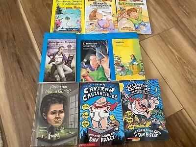 SPANISH CHAPTER BK LOT 9 Dav Pilkey Matildacap Underpants Ready Freddy EC • $29.99