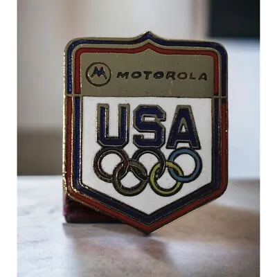Olympic Hat Pin Motorola 1984 Los Angeles LA Sponsor Lapel Pin Olympic Rings • $9.98