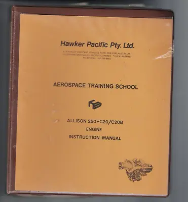 Aviation aerospace Traing Manual For Alison 250c Series Turboshaft Engine • $52