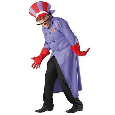Mens Official Dick Dastardly 80s Wacky Races Costume Stag Do Adult Fancy Dress • £48.58