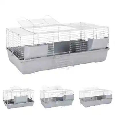 Small Animal Cage Hamster Cage Rabbit Cage Grey Polypropylene And Metal VidaXL • £79.99