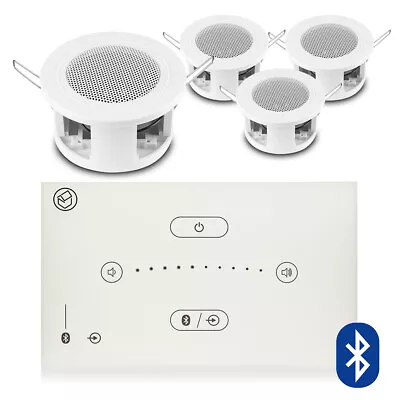 Bluetooth Home Ceiling Speaker System With Systemline E50 White & 4x 3  CSBA3L • £269