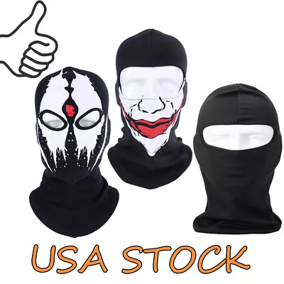 Men Balaclava Biker Skull Head Hood Ghost Face Mask Motorcycle Ski Neck Cover US • $4.99