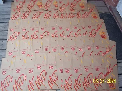 36 McDonald’s Happy Meal Large Paper Bags Restaurant Fast Food Sacks 1991 Vtg #4 • $9.99