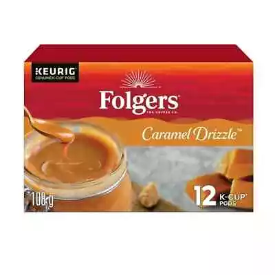 Folgers Caramel Drizzle K-Cup Coffee Pods 12 Count 12 K-Cup Pods 108 G FRESH • $19.99