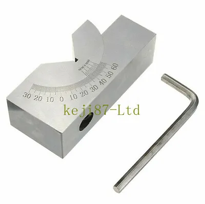 Milling Precision CNC Mini Adjustable Angle V Block 0°-60° Vice Grip Hold Clamp • $33.43