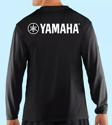 Long Sleeve T-Shirt Motor Sports Motorcycle Racing Yamaha F/B Cotton Black • $18.95