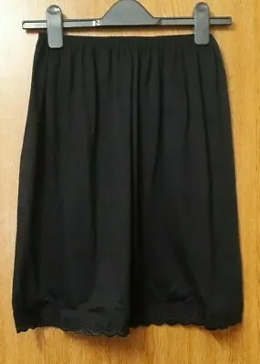 £7.59 • Buy New Black Underskirt UK SIZE 14 - 16 /XL Ladies Half Slip Cotton Rich Waist Slip