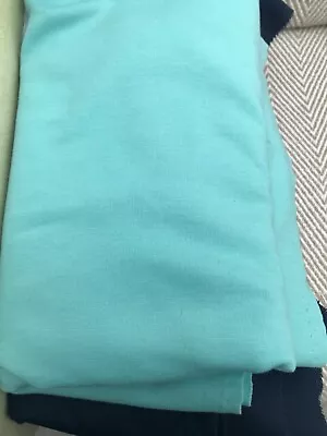 Turquoise Cotton Ponte Roma Knit Stretch Jersey Dressmaking Fabric  1.5metres • £8