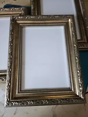 SET 3 Matching Silver Ornate Wood Picture Frames 5x7 Photo  • $33