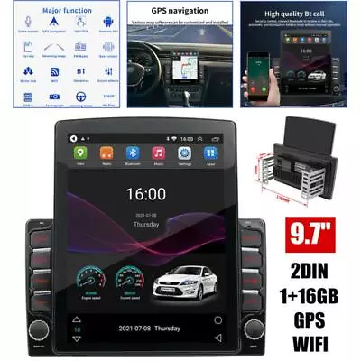 $169.19 • Buy 9.7  GPS Navigation For Car Double Din HD Stereo Radio W/ Bluetooth Player Wifi