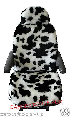 Talbot Express Luxury Motorhome Seat Covers - Cow Faux Fur Pair • $80.88