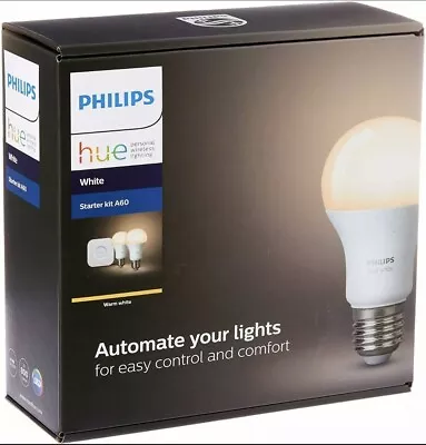 $98 • Buy Philips Hue A60 Starter Kit E27 2 Bulb - Warm White