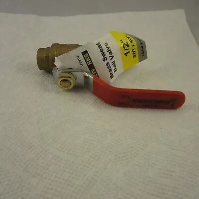 Theworks 1/2 Inch SWT X SWT Lead Free Brass Sweat Ball Valve 600WOG. • $5.09