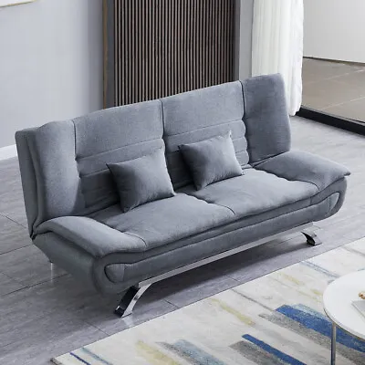 3 Seater Sofa Bed Fabric Recliner Couch Settee Sofas Sleeper Living Room 3-Type • £239.95