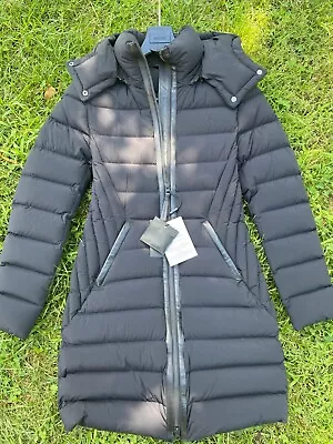 Mackage Coat Women's XS Farren Black Puffer Removable Hood Down 3/4 Length • $599