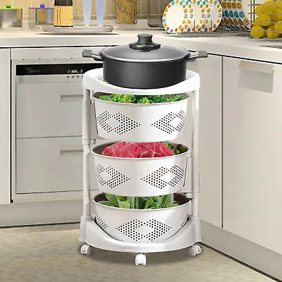 $68 • Buy Multifunctional Kitchen Storage Rack 360 Degree Rotating Vegetable Organizer 