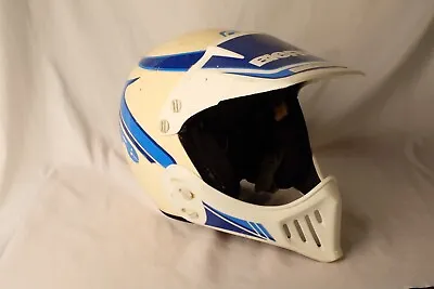 VTG 80s Bieffe Gr 1000 Full Face Mx Motorcycle Helmet 90s Blue Gumball Italy • $99.99