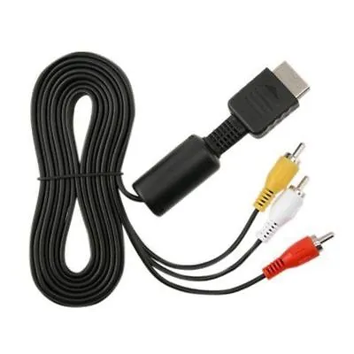 PS1 PS2 TV Cable RCA To AV Audio Video Scart Lead For PlayStation Adapter PS3 • £2.85