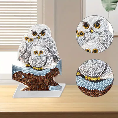 Acrylic Rabbit/Owl Table Top Diamond Painting Ornament Kits Cute Desktop Decor • $13.89