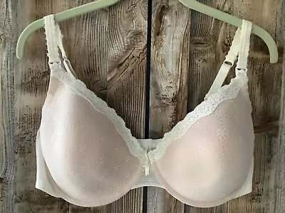 GILLIGAN & OMALLEY Nursing Bra Nude With Cream Lace Trim And Silky Mesh 40DD New • $29.96