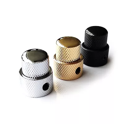 Dual Concentric Metal Control Volume Tone Knobs Double Stacked Guitar Knob • £5.89