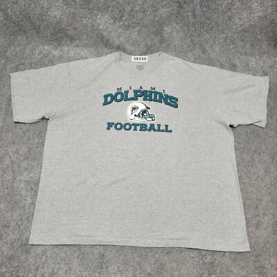 $18.50 • Buy Reebok X Miami-Dolphins T-Shirt 2XL Gray Graphic-Tee