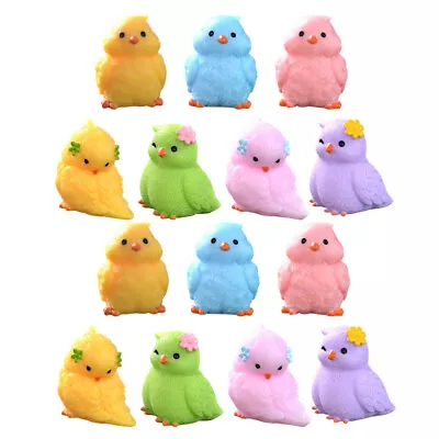 14PCS Miniature Birds Statues Resin Tiny Birds Figurines Mini Birds Ornaments • $10.89