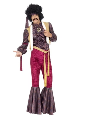 Adult 70s Disco Diva Catsuit Psychedelic Rocker Costume Mens Womens Fancy Dress • £34.99