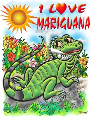  I Love Mar-iguana  T-shirt Or Print  By Ed Seeman • $22.95