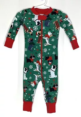 Hanna Andersson 70 Cm 6-12 Months Pajamas Zippy Christmas Dogs Puppies Girl Boy • $14.24