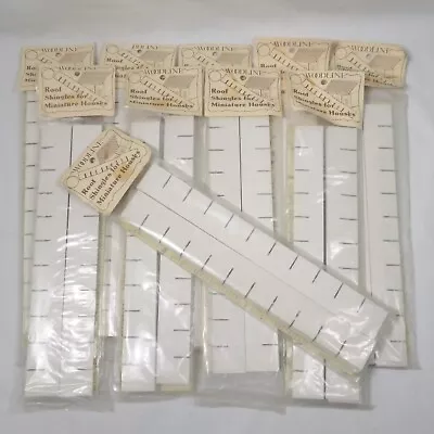 $50 • Buy Vintage Roof Shingles For Miniature Houses Dollhouses 10 Pkgs Woodline Cardboard