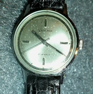 Vintage Men's Vantage 17 Jewel Mechanical  Wristwatch • $55