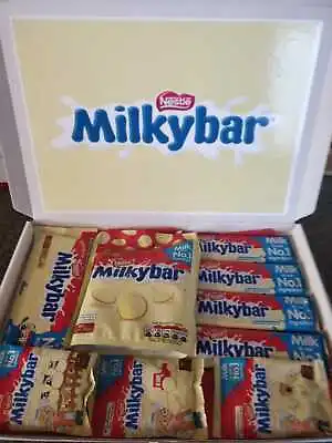 £11.99 • Buy Milky Bar Personalised Fathers Day Chocolate Gift Box Hamper Babys 1st Birthday