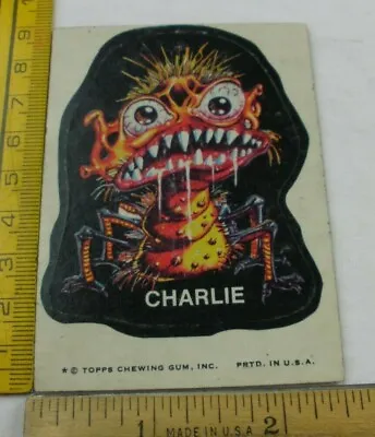 Charlie Topps Bazooka UGLY MONSTER Sticker VINTAGE Tan Back • $12.95